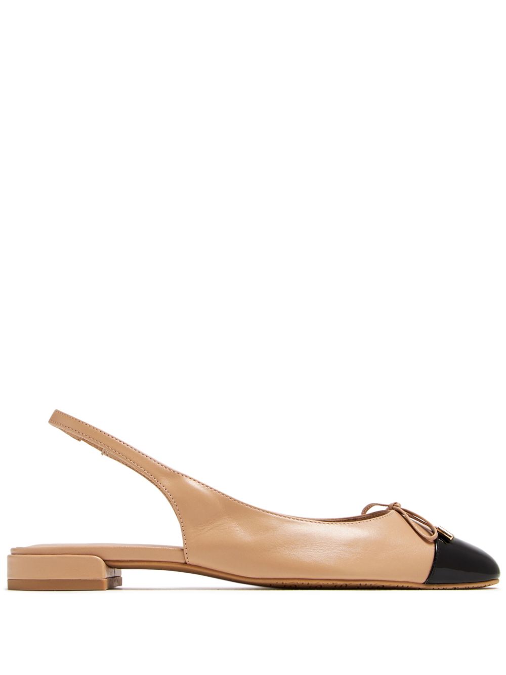 Stuart Weitzman Sleek 裹踝芭蕾平底鞋 - 中性色