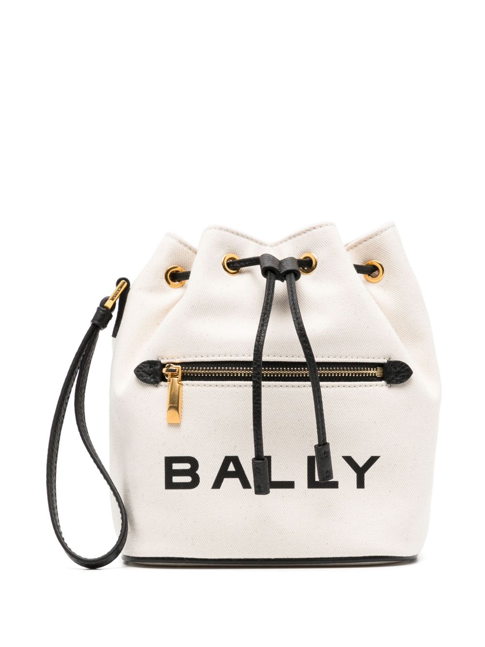 Bally Bar 帆布水桶包 - 白色