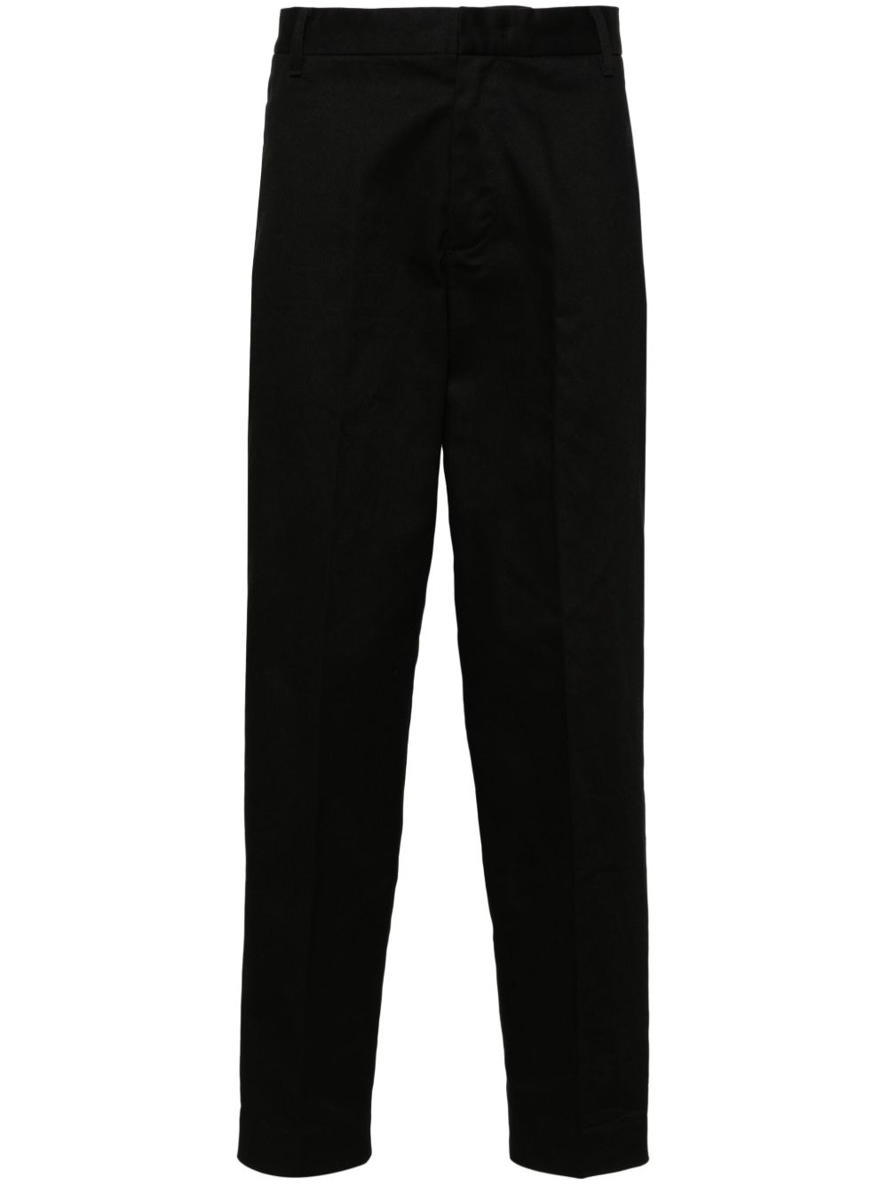 Emporio Armani 中腰锥形裤 - 黑色