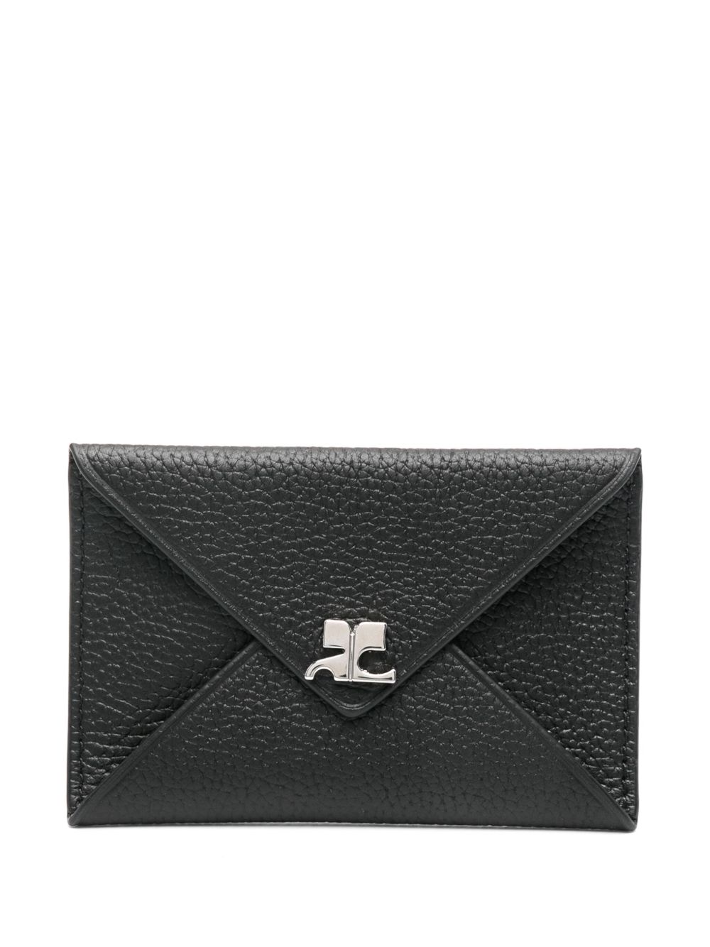 Courrèges logo标牌信封式卡夹 - 黑色