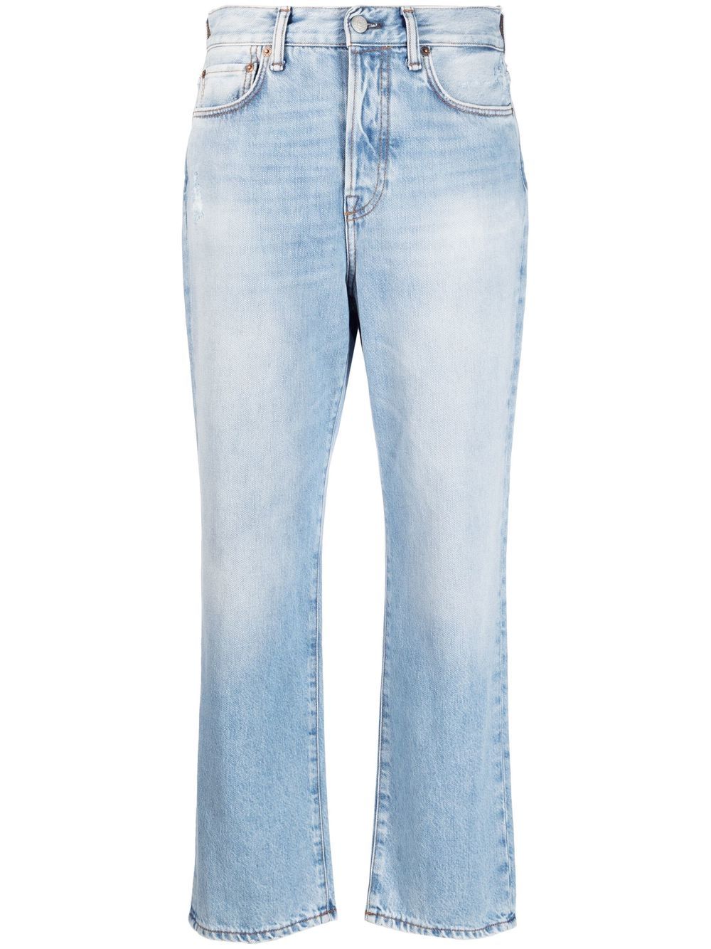 Acne Studios Mece 高腰露踝牛仔裤 - 蓝色