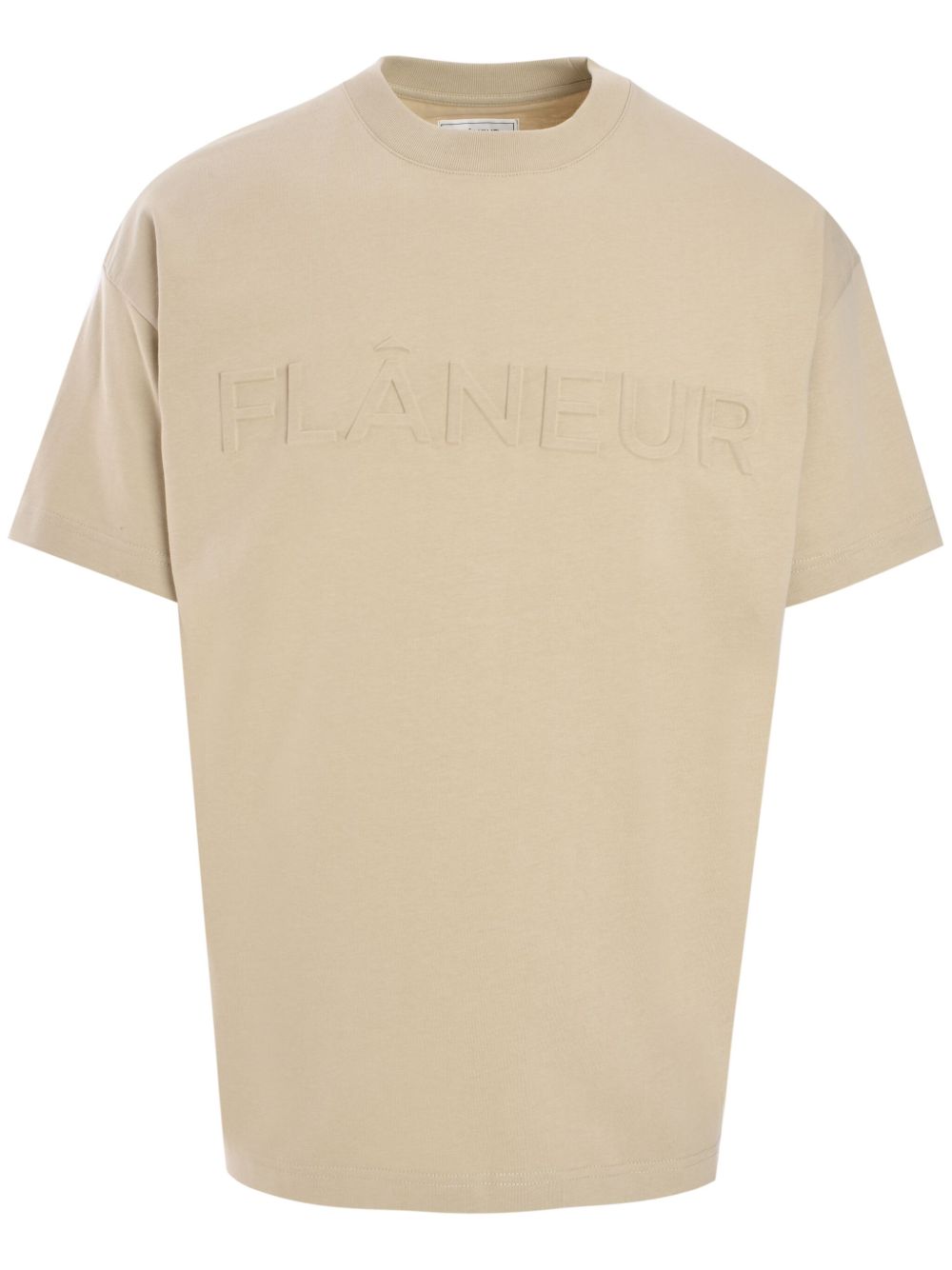 FLÂNEUR logo压纹T恤 - 中性色