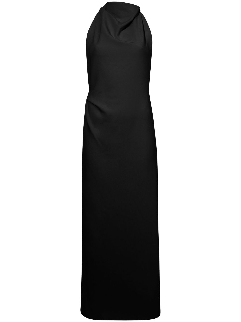 Proenza Schouler Selena 旋褶细节超长连衣裙 - 黑色