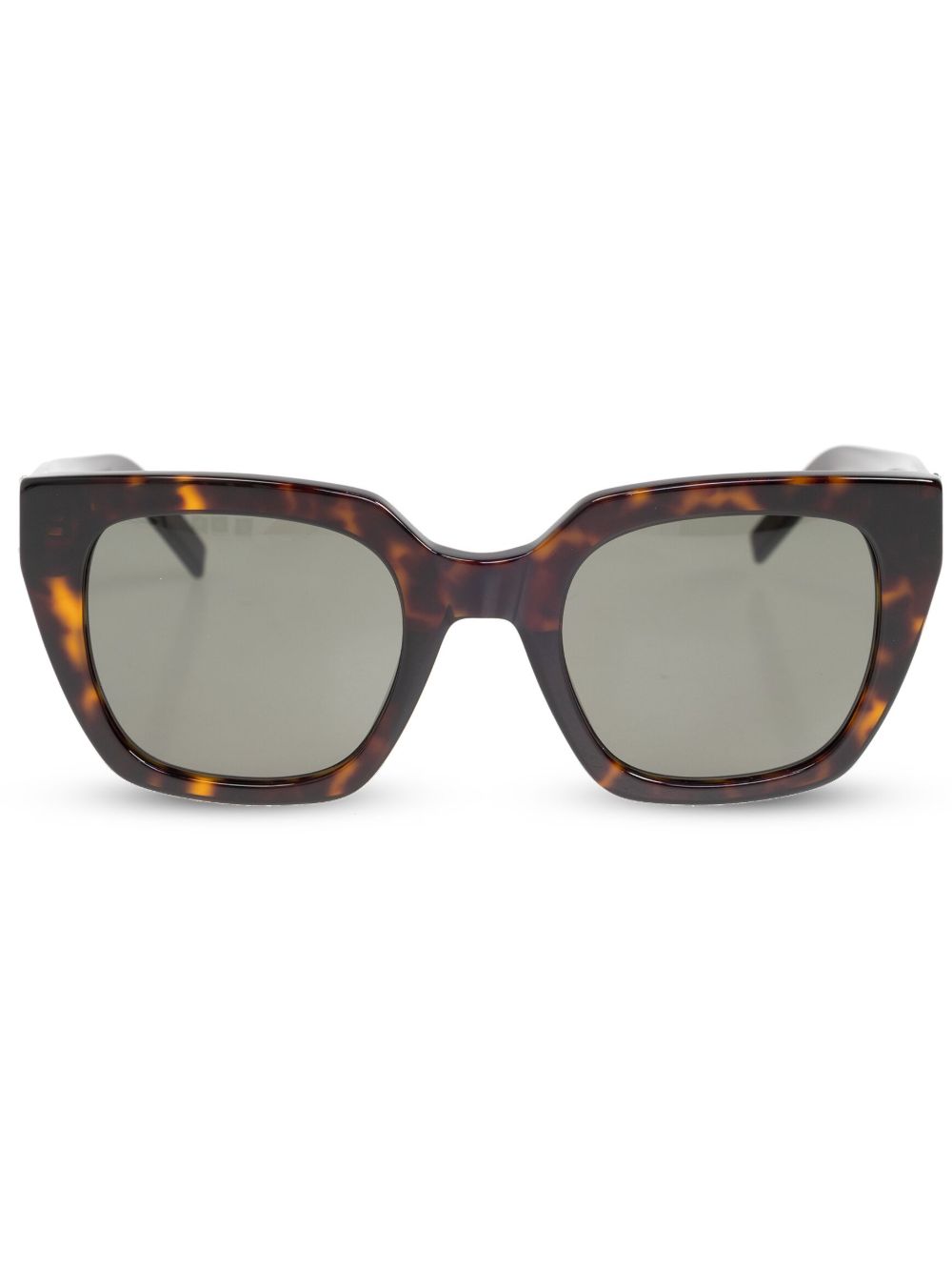 Saint Laurent Eyewear logo标牌太阳眼镜 - 褐色