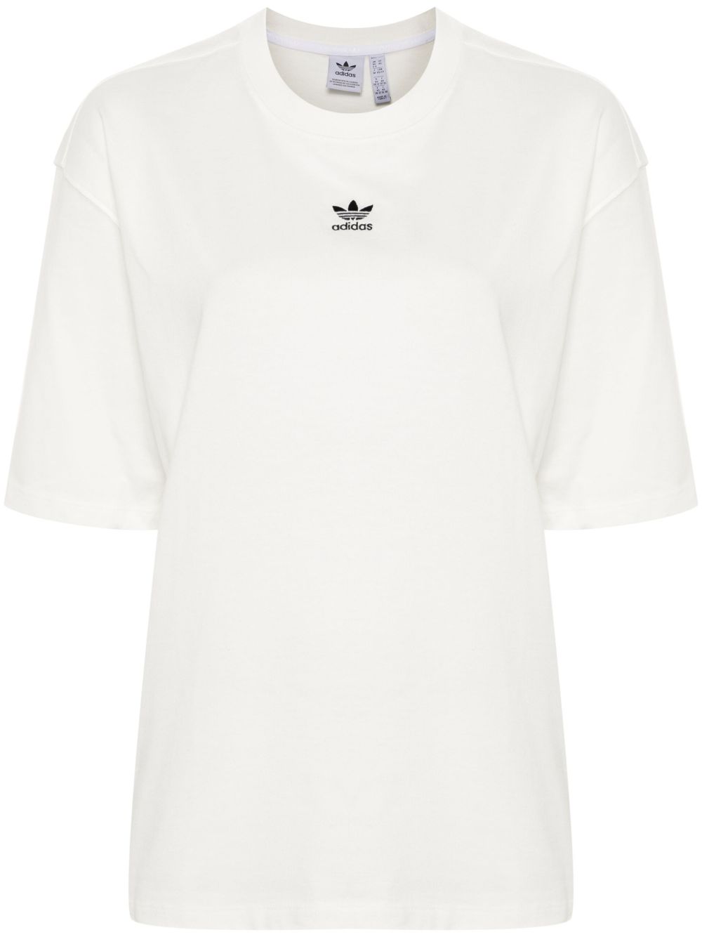 adidas logo刺绣棉T恤 - 白色