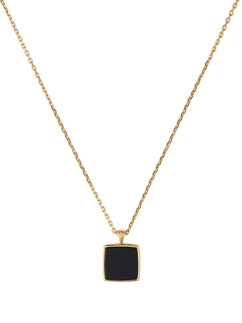 Emanuele Bicocchi Onyx 吊饰项链 - 金色
