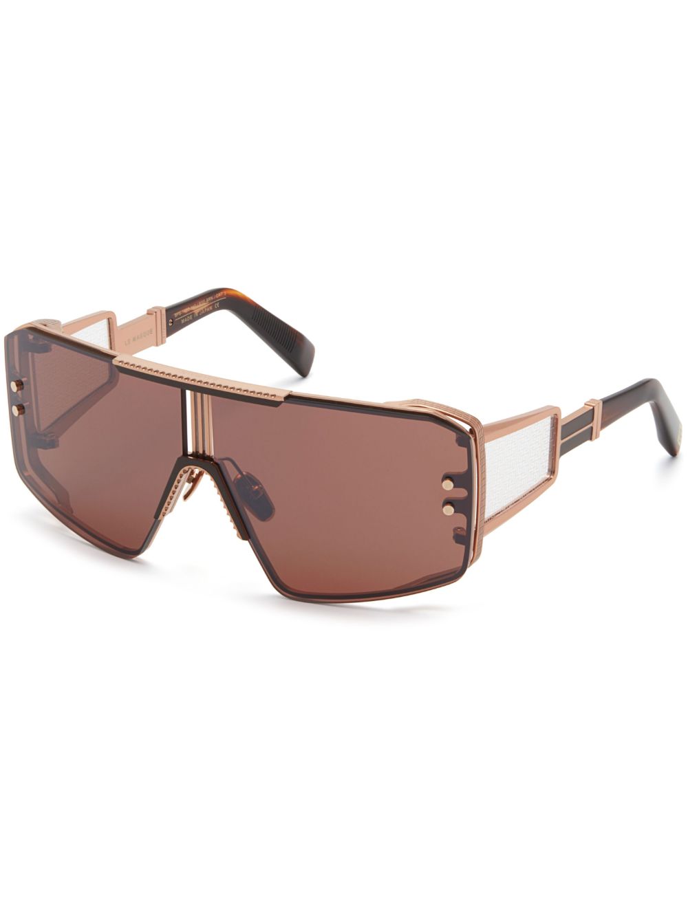 Balmain Eyewear Le Masque 有色镜片太阳眼镜 - 褐色