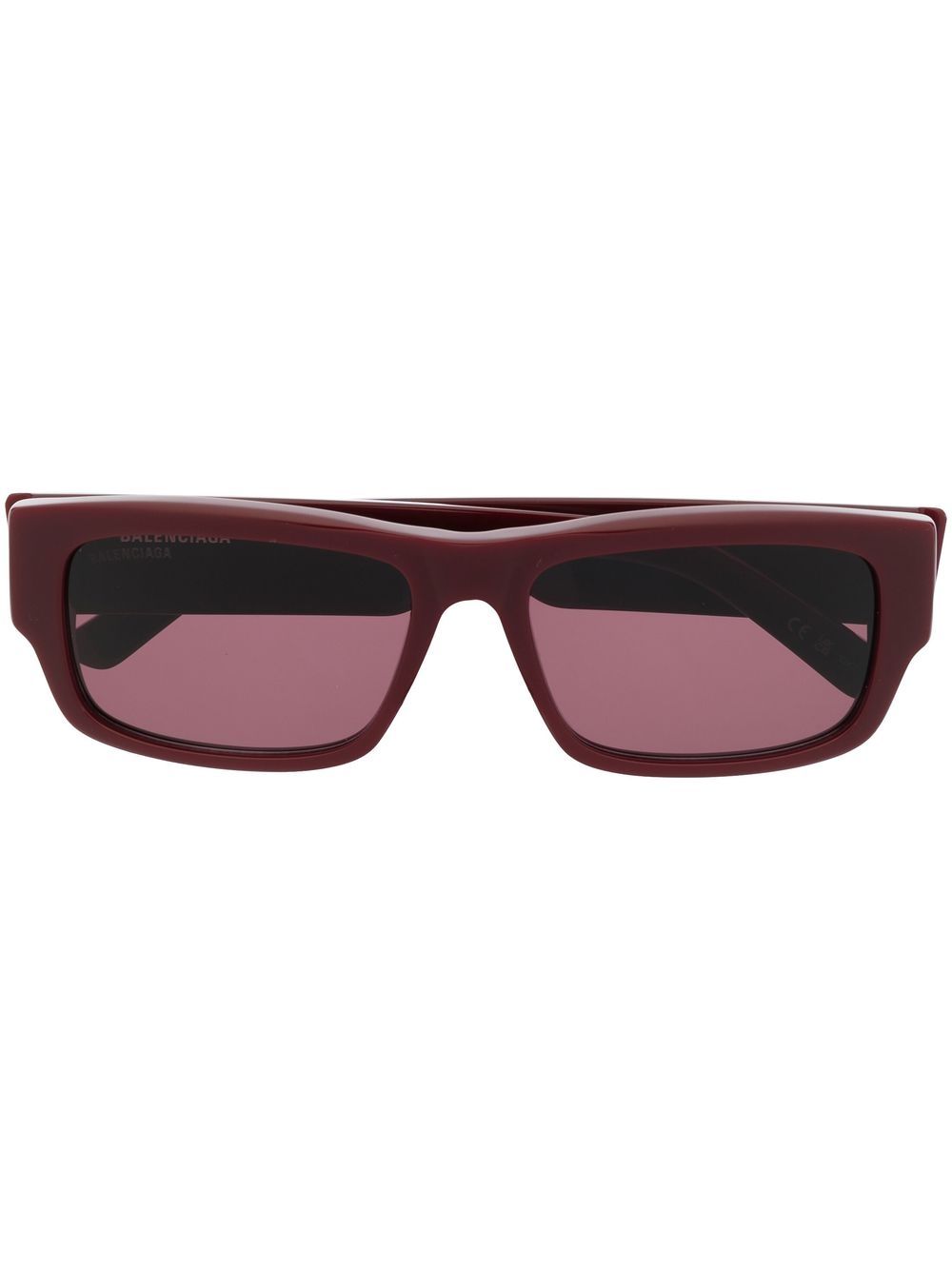 Balenciaga Eyewear 长方形框太阳眼镜 - 红色
