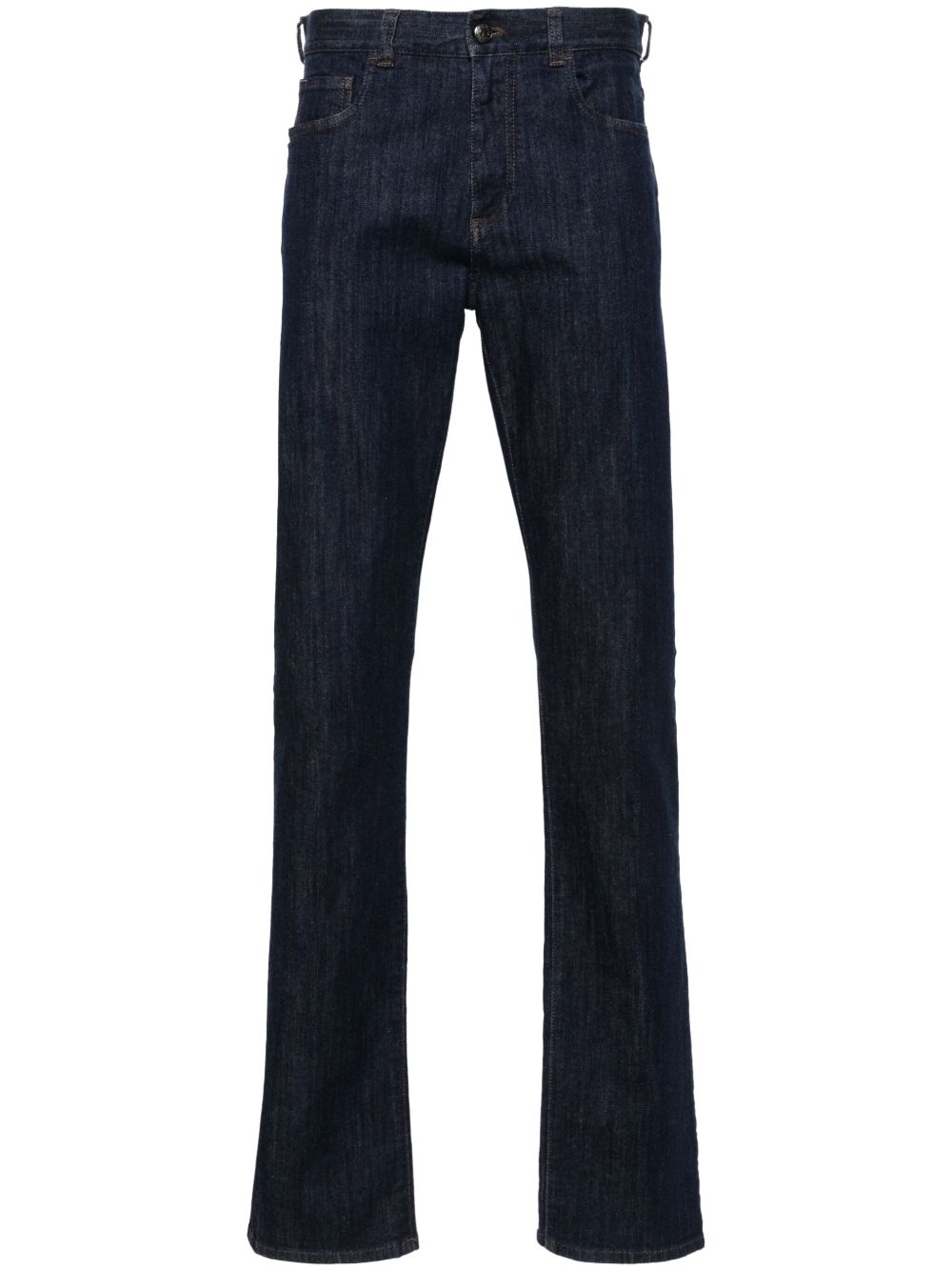 Canali 五口袋牛仔裤 - 蓝色