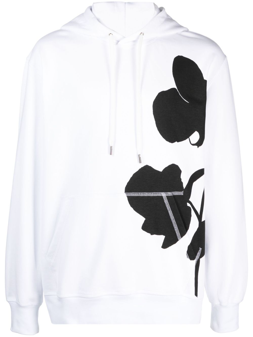 Alexander McQueen 图案印花棉连帽衫 - 白色