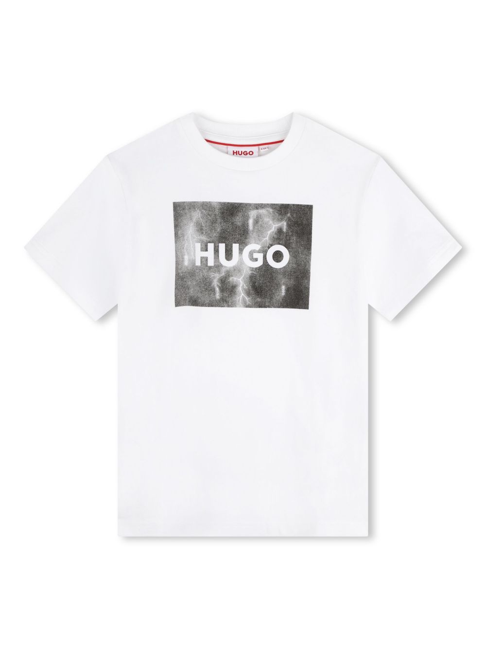 HUGO KIDS logo印花棉T恤 - 白色