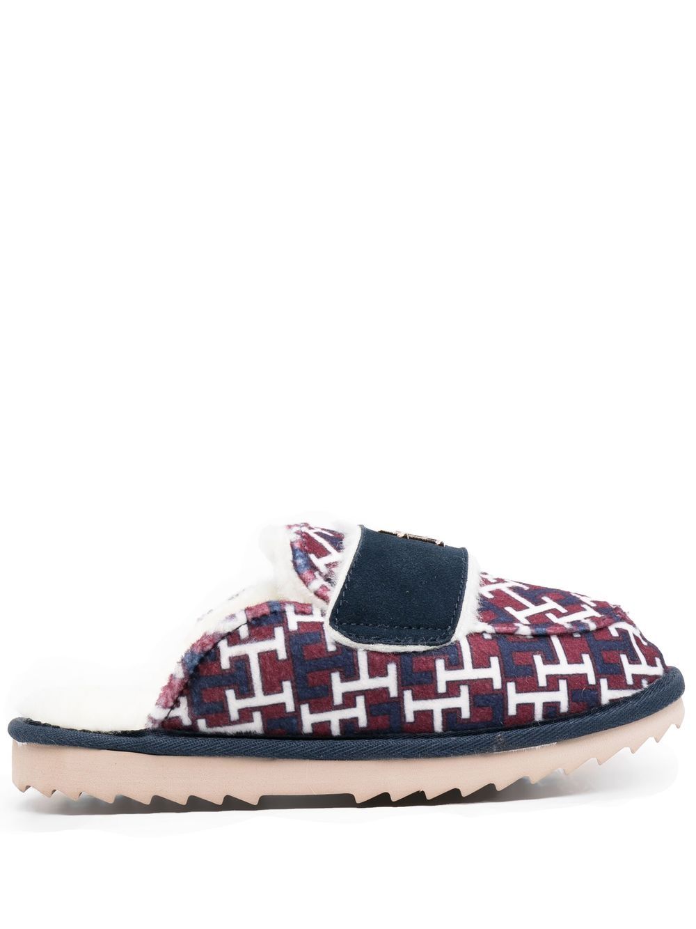 Tommy Hilfiger logo标牌穆勒鞋 - 红色