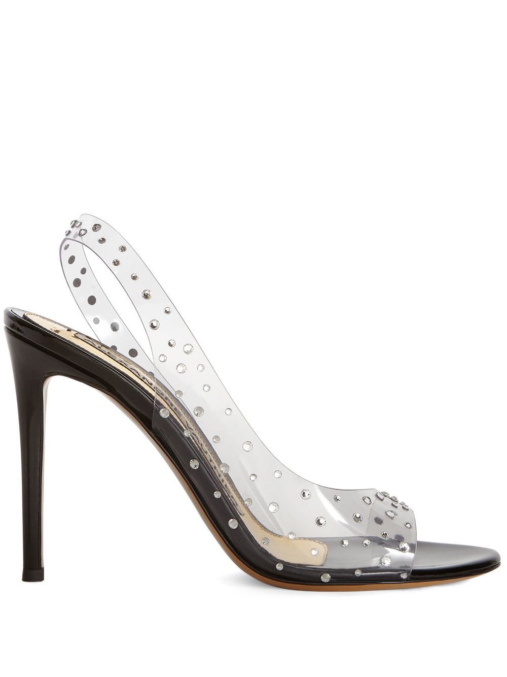 Alexandre Vauthier Constance 晶饰高跟凉鞋 - 黑色