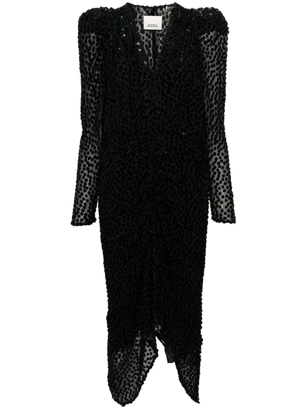 ISABEL MARANT Maray 中长连衣裙 - 黑色