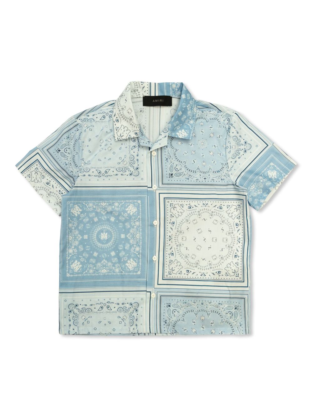 AMIRI KIDS 头巾印花衬衫 - 蓝色