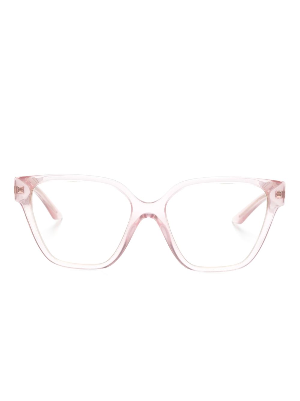 Versace Eyewear 几何形框眼镜 - 粉色