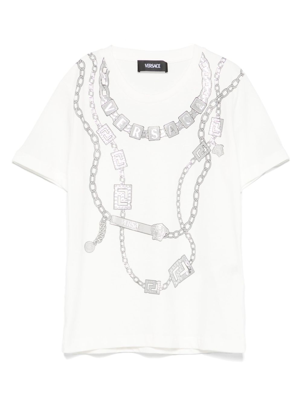 Versace Kids logo印花T恤 - 白色