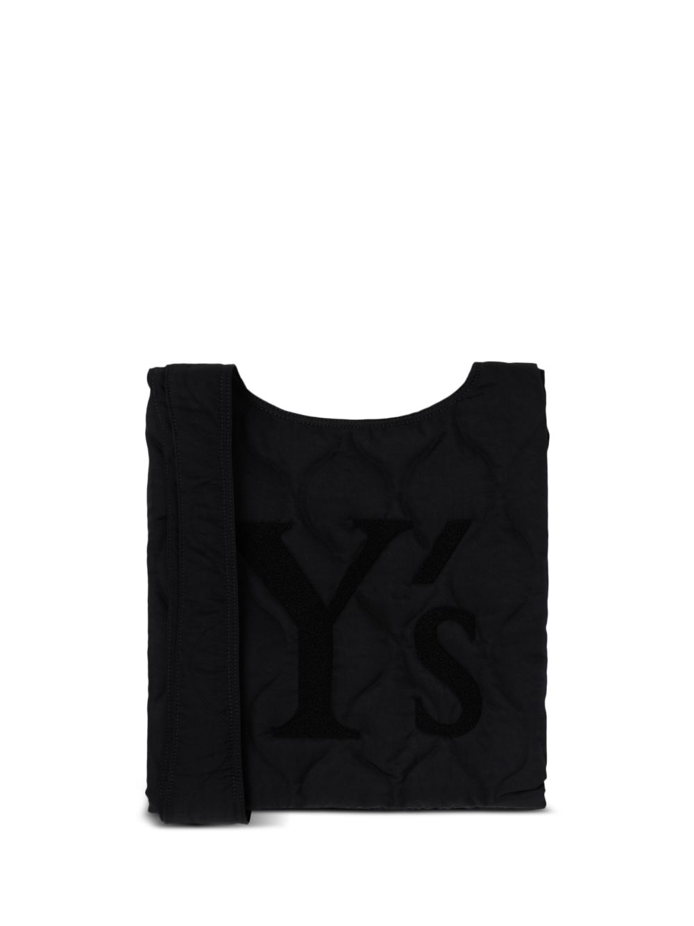 Y's logo衬垫两用单肩包 - 黑色