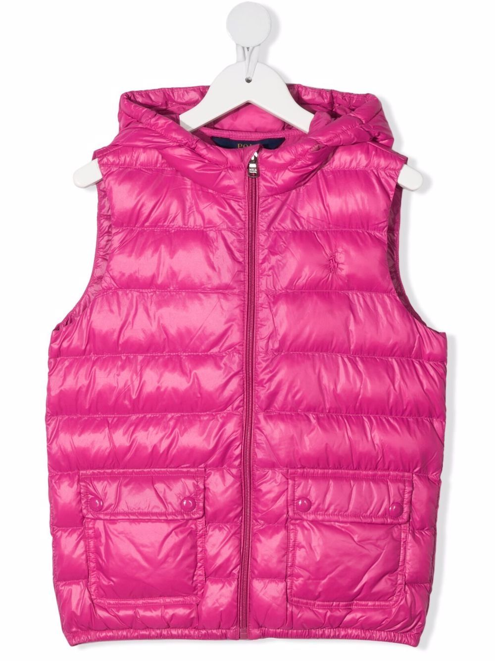 POLO RALPH LAUREN KIDS Polo Pony 填充马甲 - 粉色