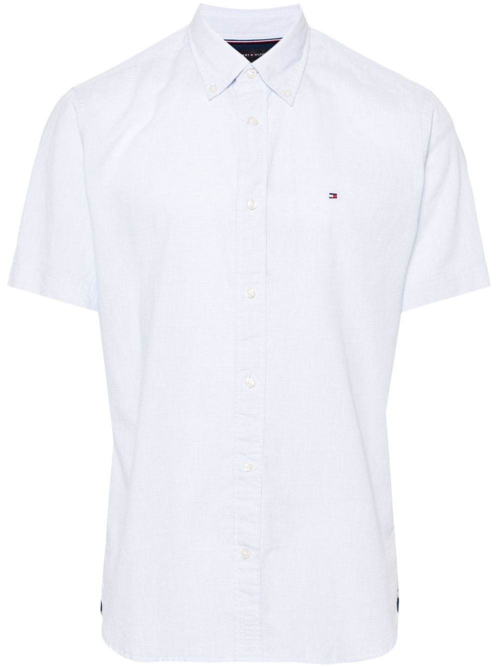 Tommy Hilfiger 棉混纺条纹衬衫 - 蓝色