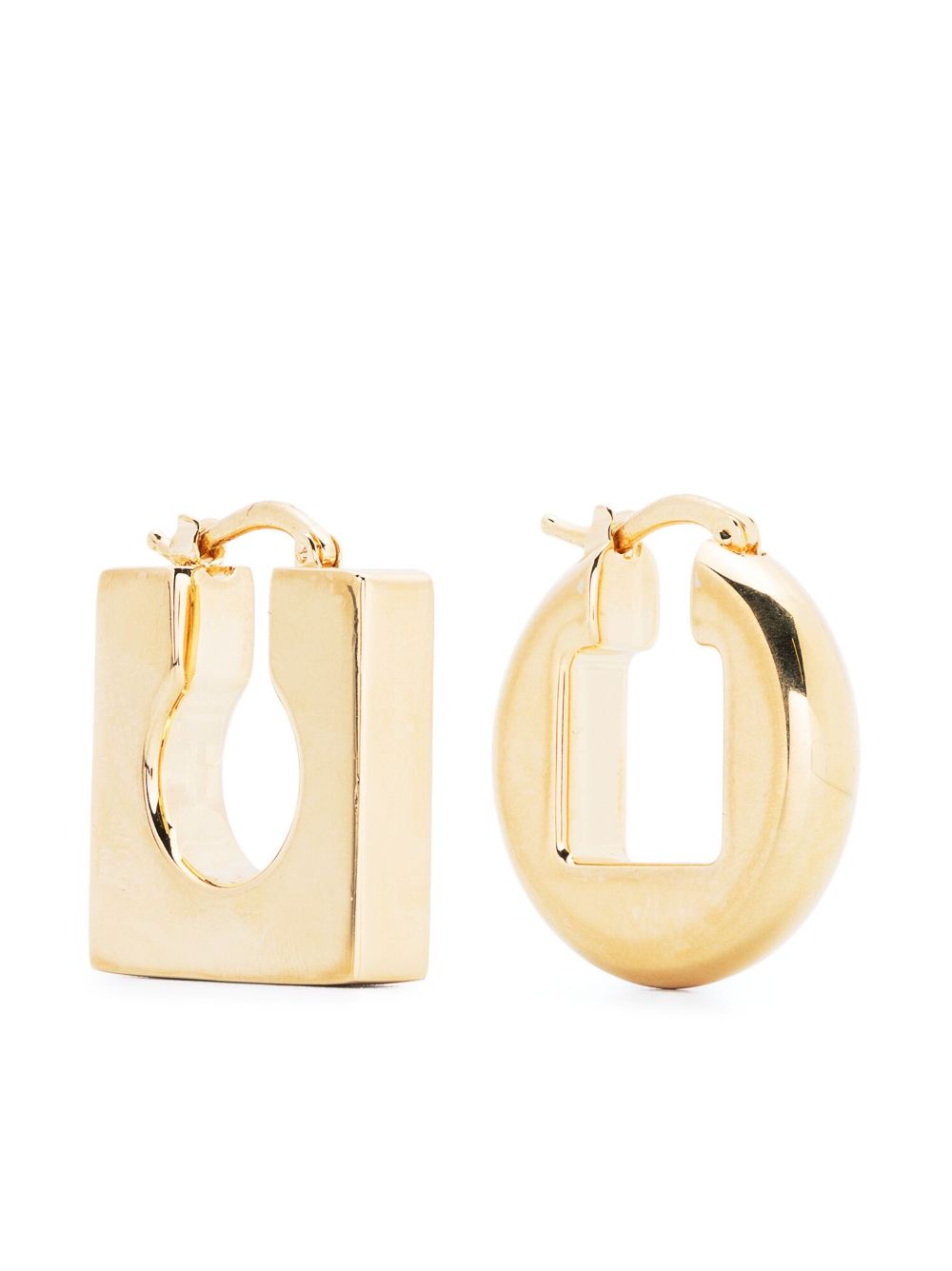 Jacquemus Les Boucles Rond Carre 耳环 - 金色