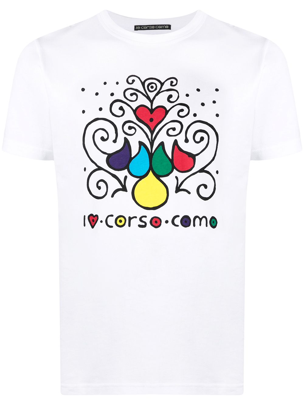 10 CORSO COMO 图案印花短袖T恤 - 白色