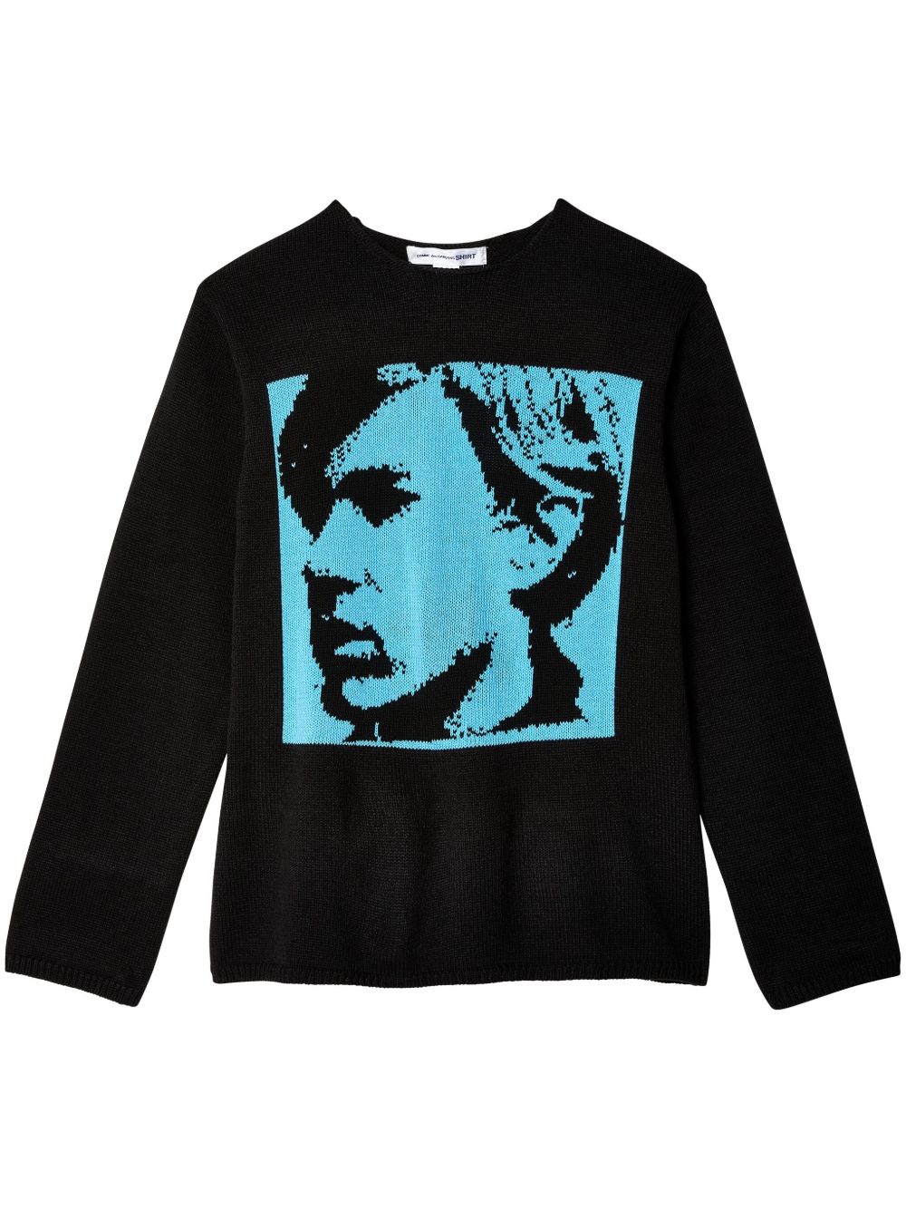 Comme Des Garçons Shirt 图案印花毛衣 - 黑色