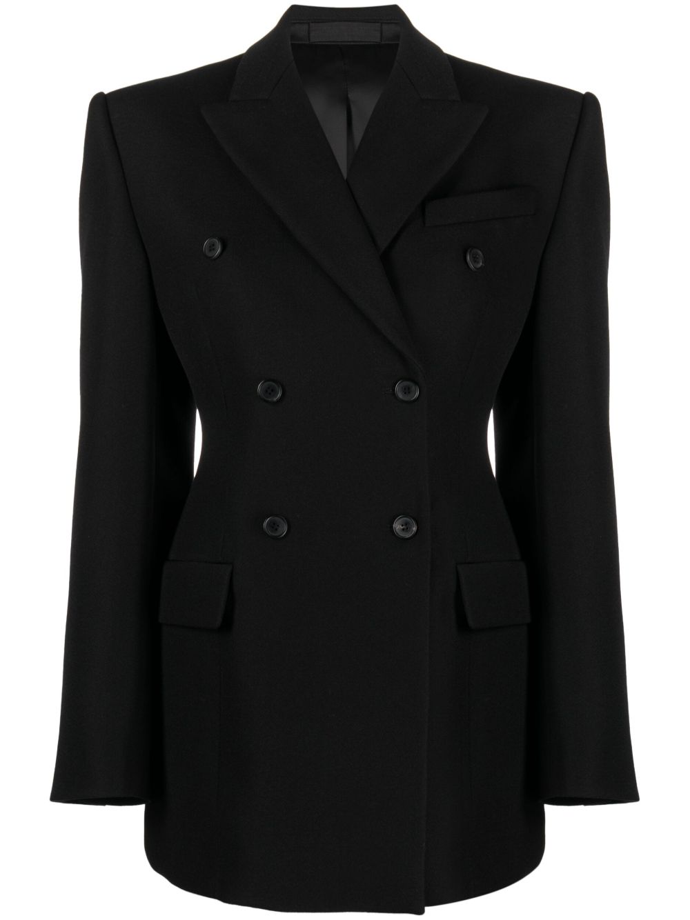 WARDROBE.NYC Contour 双排扣西装夹克 - 黑色