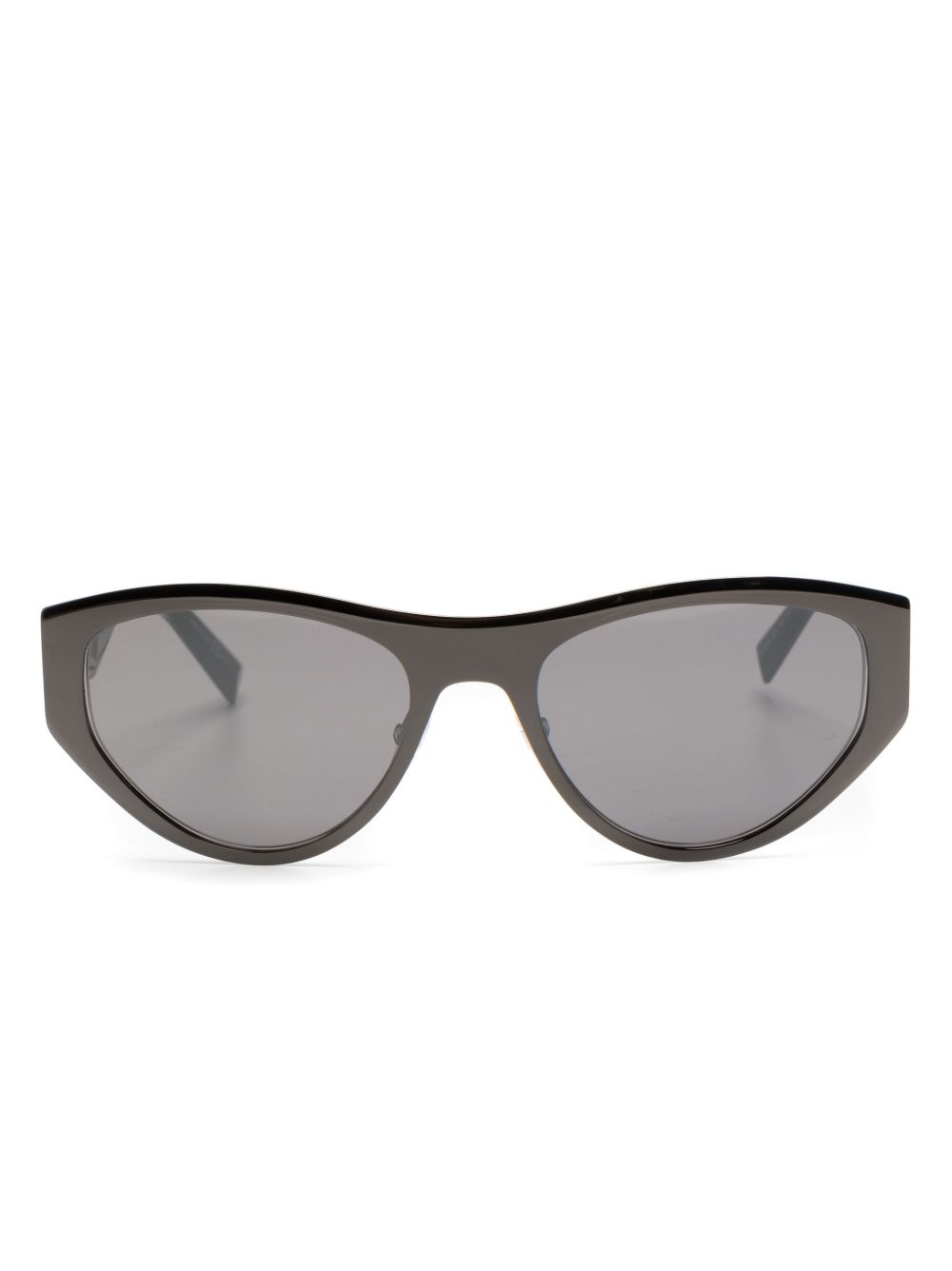 Givenchy 镂空logo猫眼框太阳眼镜 - 黑色