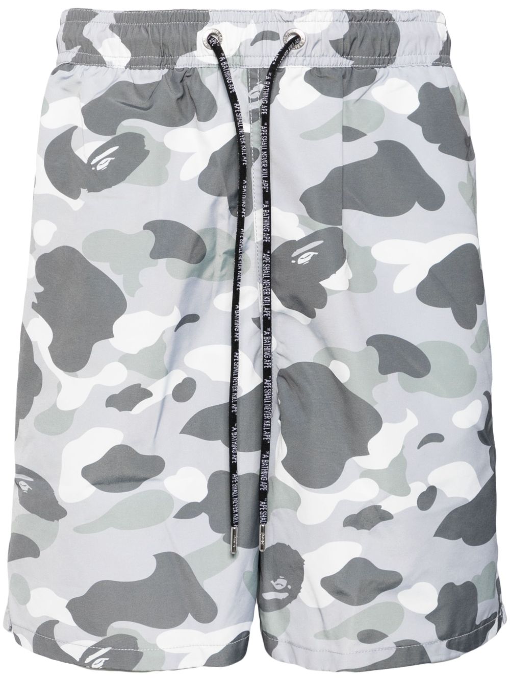 A BATHING APE® 迷彩图案抽绳短裤 - 绿色