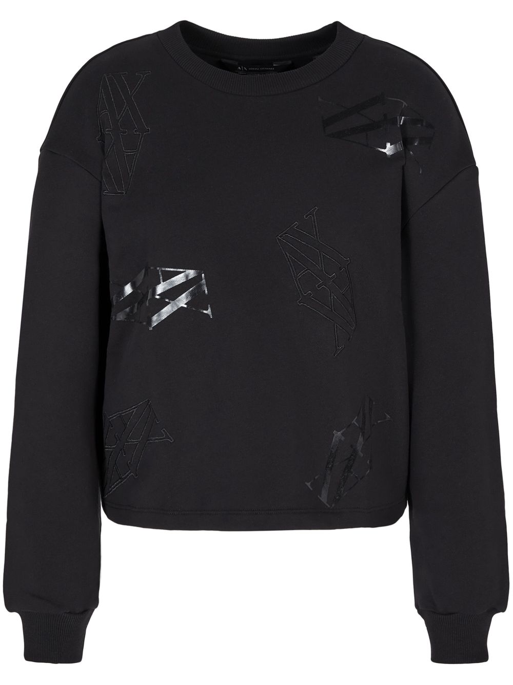 Armani Exchange 经典logo卫衣 - 黑色