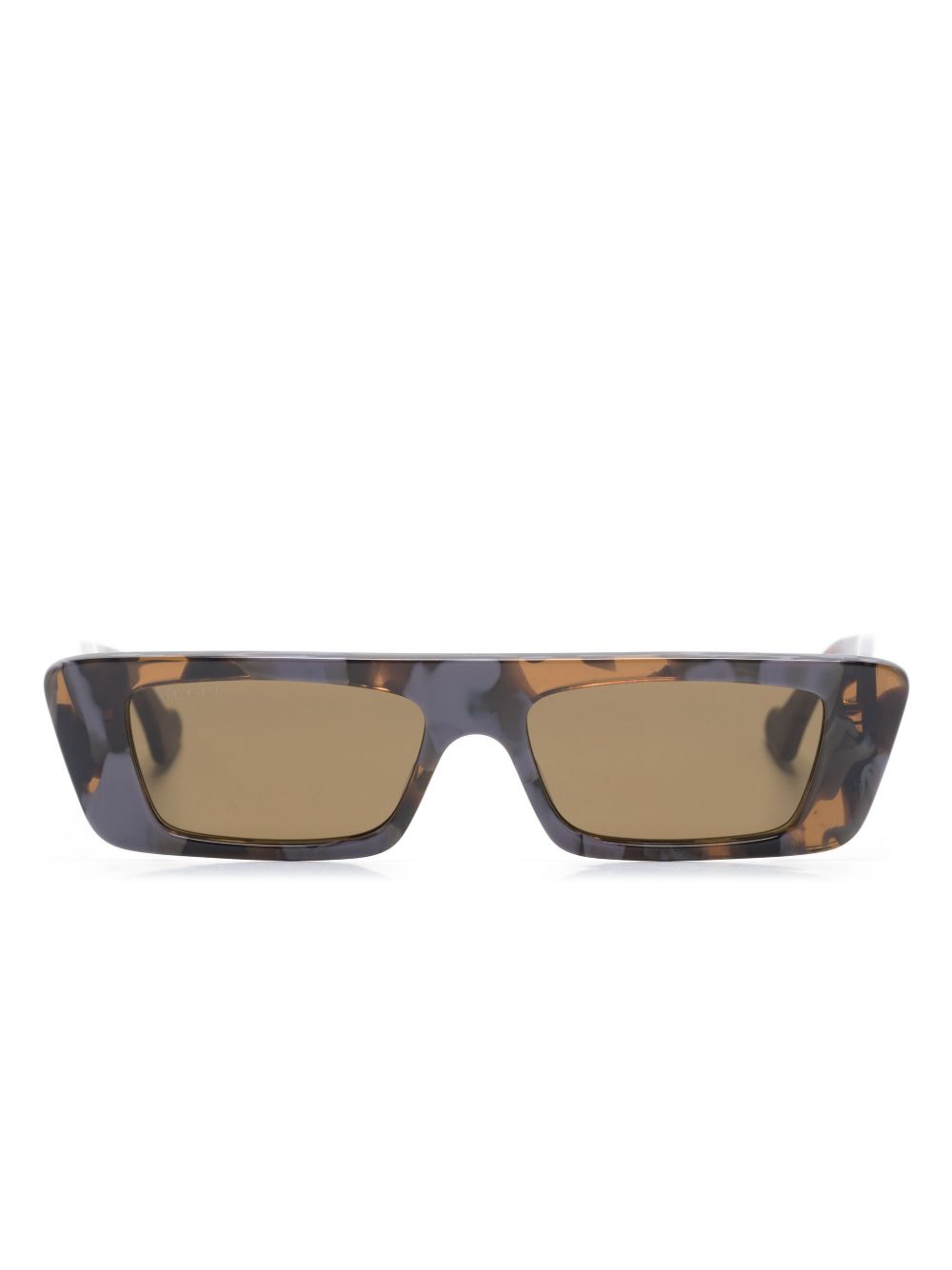 Gucci Eyewear tortoiseshell rectangle-frame sunglasses - 紫色