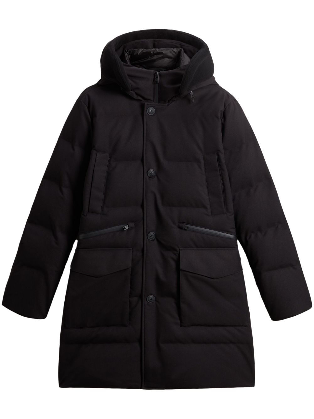 Woolrich 密封接缝派克大衣 - 黑色