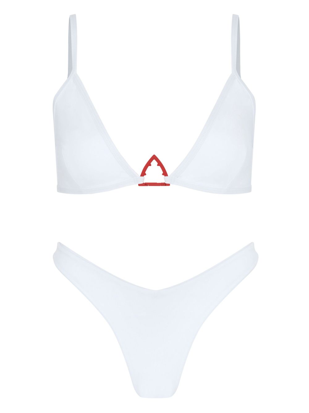 Let's Swim White Shark logo比基尼上装 - 白色