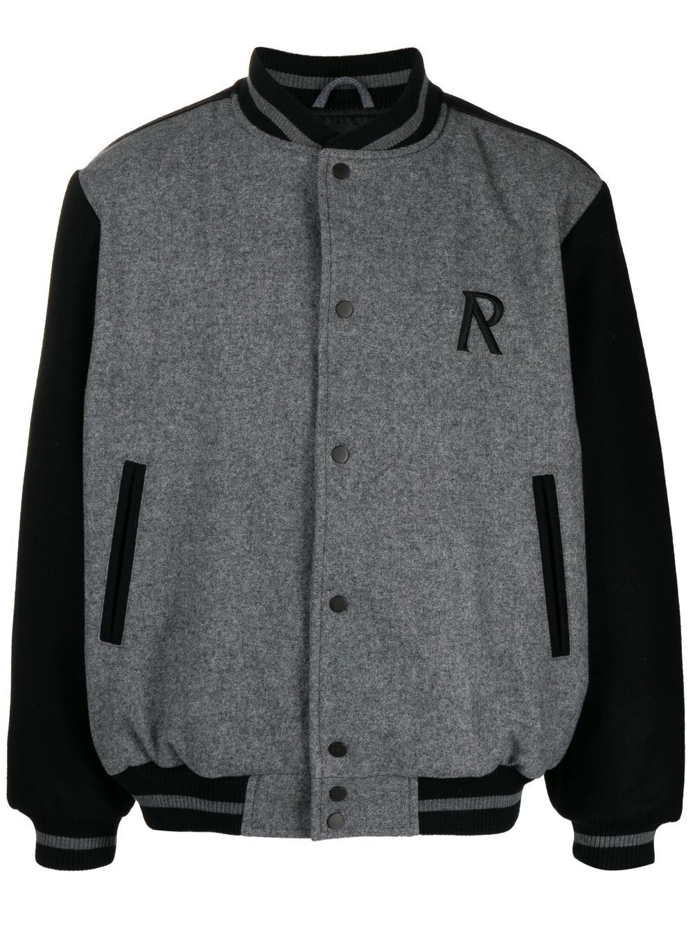Represent logo刺绣细节飞行员夹克 - 灰色