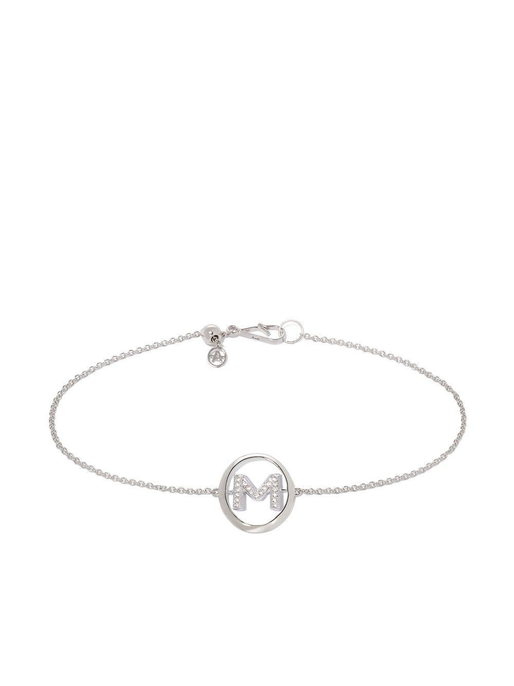 Annoushka Initial M 18K白金钻石手链 - 银色