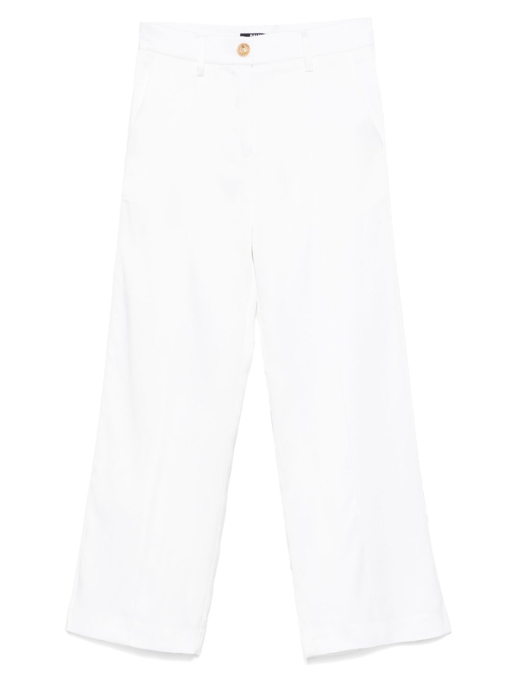 Balmain Kids 缎面长裤 - 白色