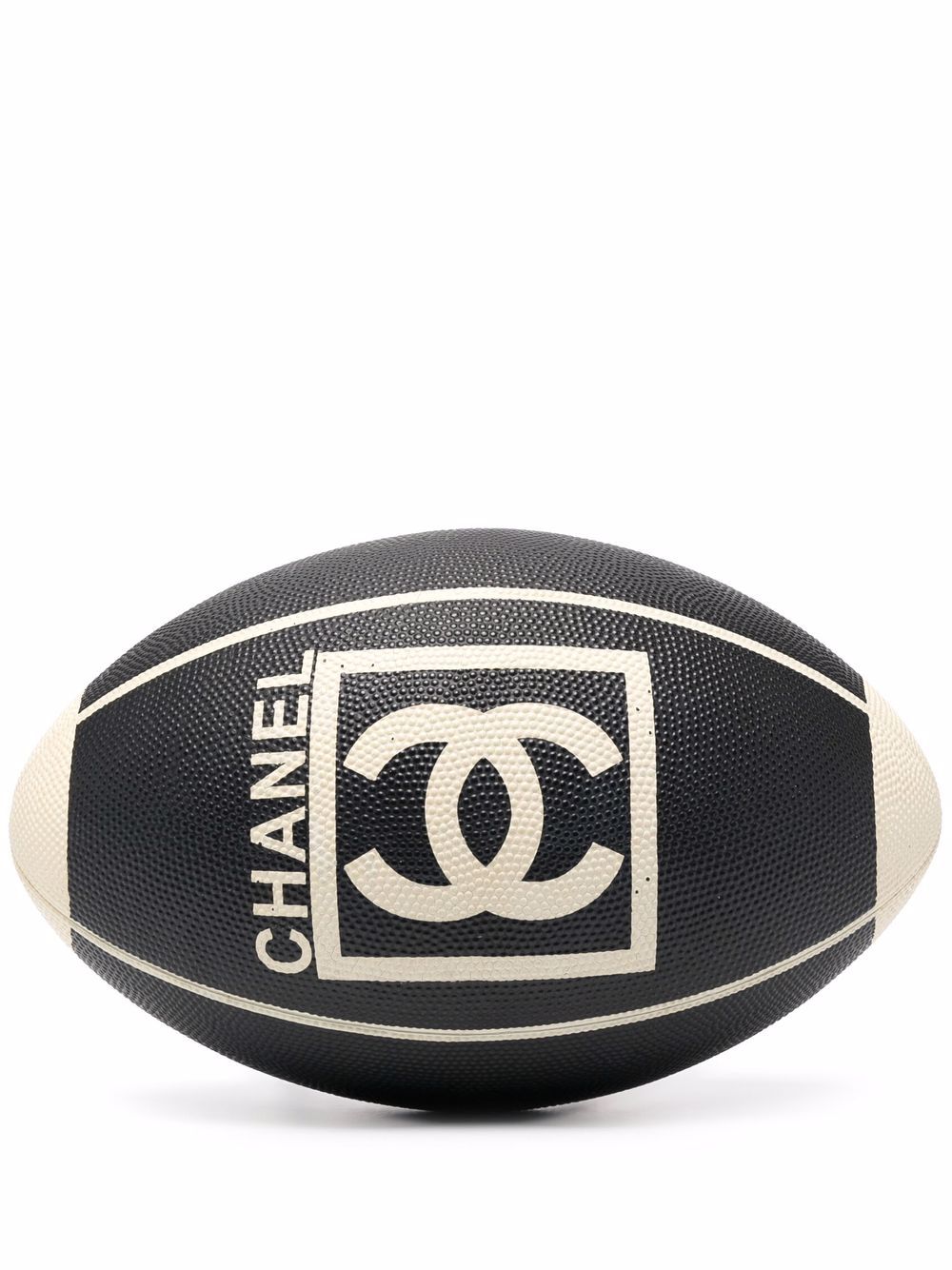 CHANEL Pre-Owned CC logo橄榄球（2000年代典藏款） - 黑色