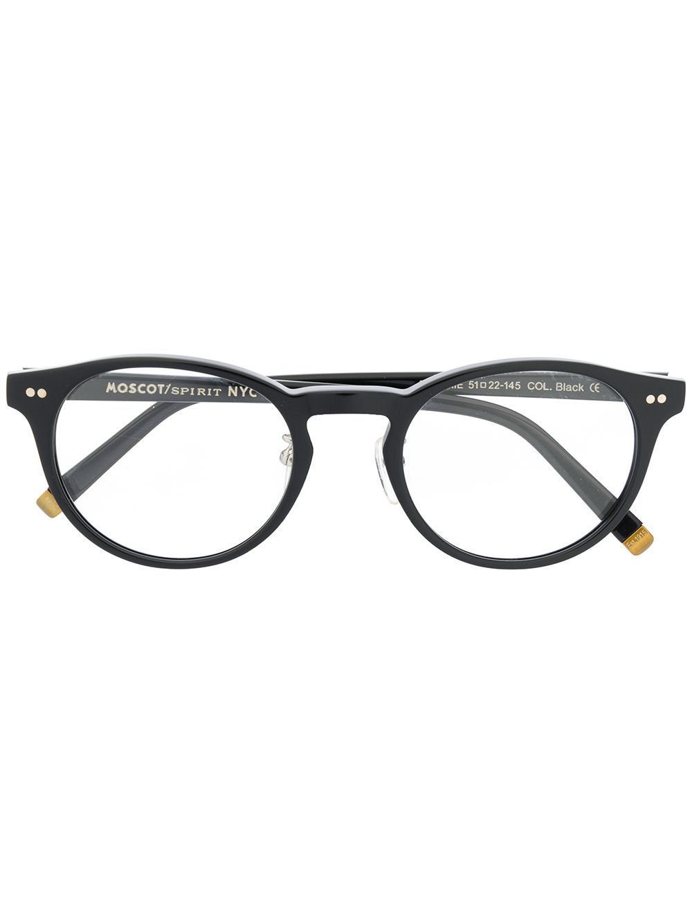 Moscot Fran Kiemp 圆框眼镜 - 黑色