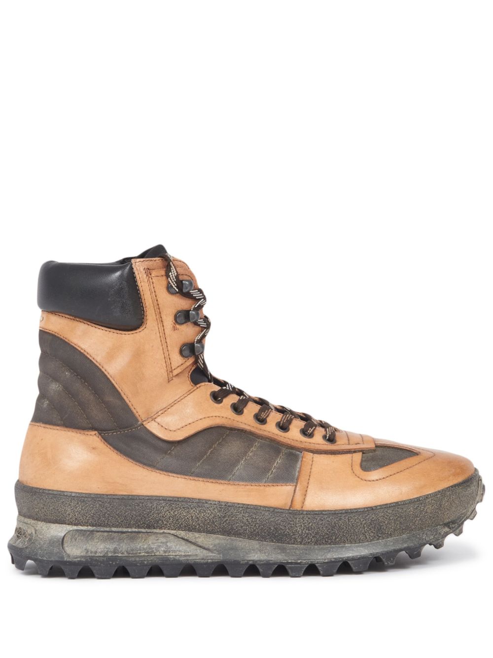 Maison Margiela Climber 皮质高帮运动鞋 - 褐色