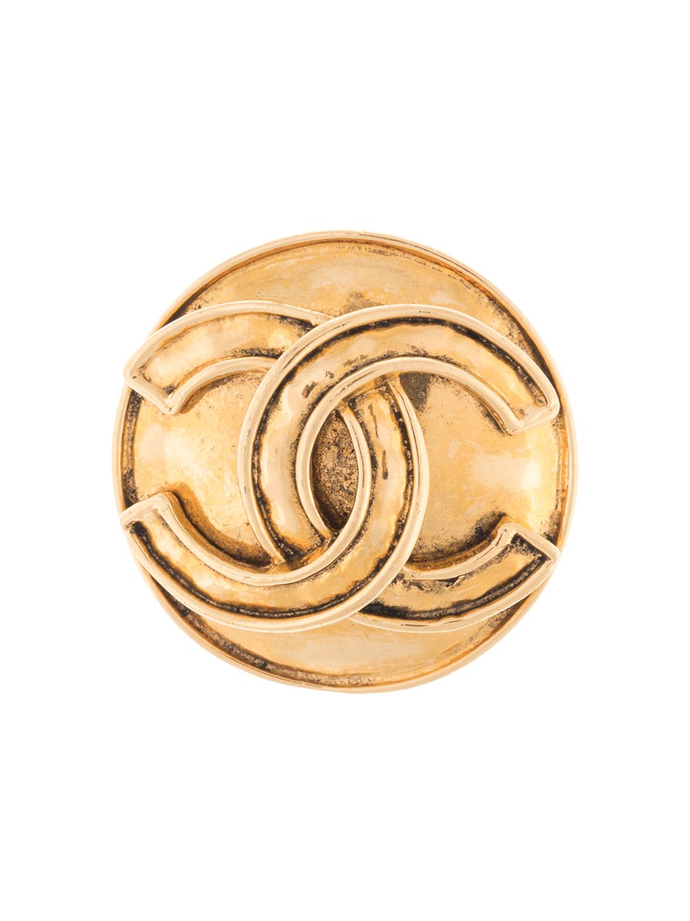 CHANEL Pre-Owned CC logo胸针 - 金色
