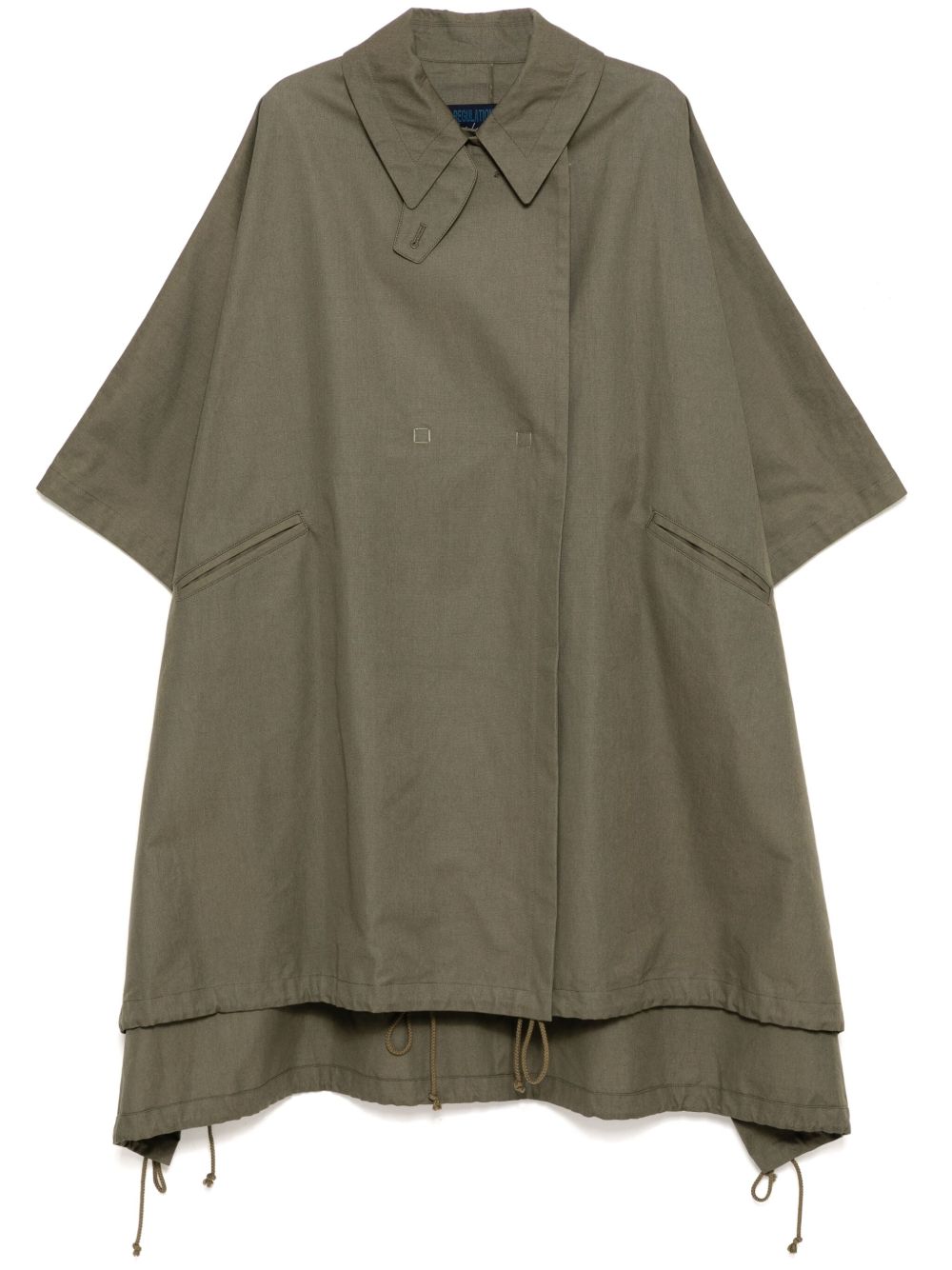 Yohji Yamamoto 排扣派克大衣 - 绿色