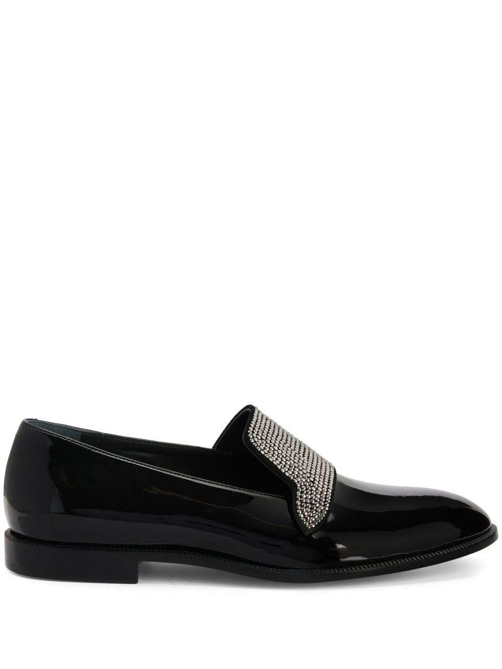 Giuseppe Zanotti Eflamm 晶饰漆皮乐福鞋 - 黑色