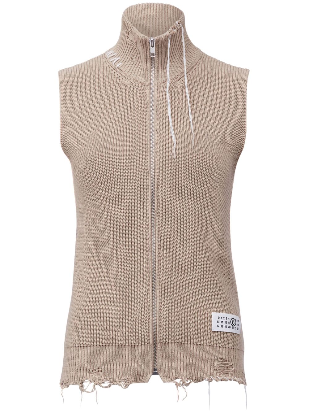 MM6 Maison Margiela 拉链针织上衣 - 中性色