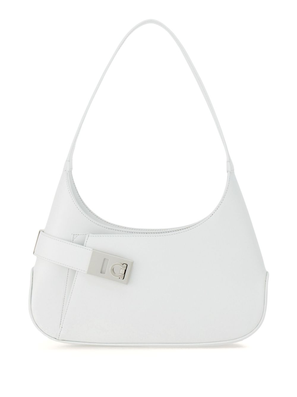 Ferragamo Hobo 皮质中号单肩包 - 白色