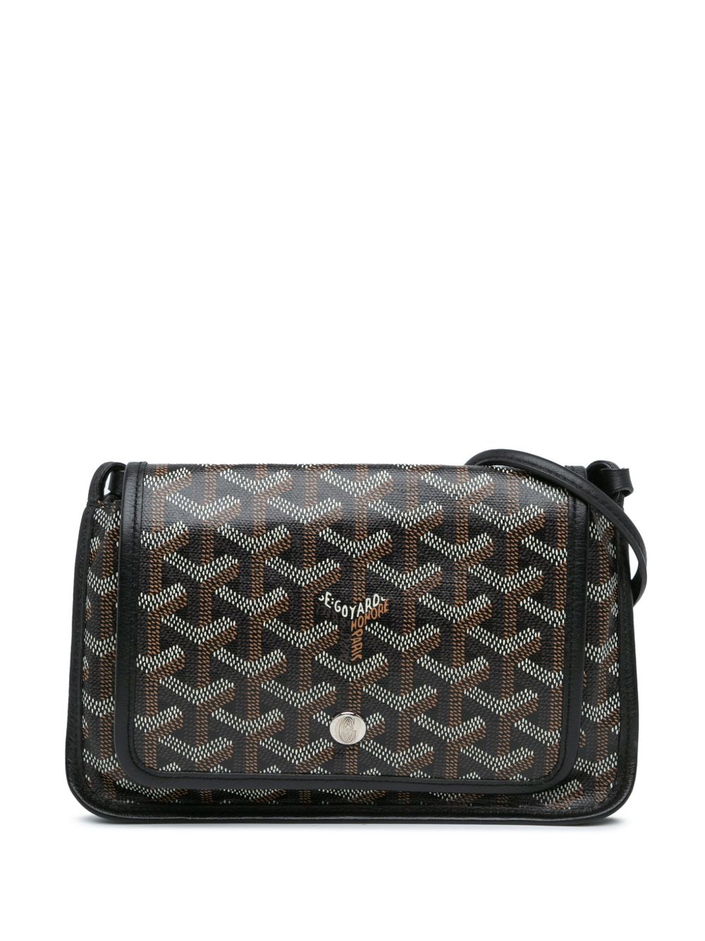 Goyard Pre-Owned Goyardine Plumet Pocket Wallet 斜挎包（2018年典藏款） - 黑色