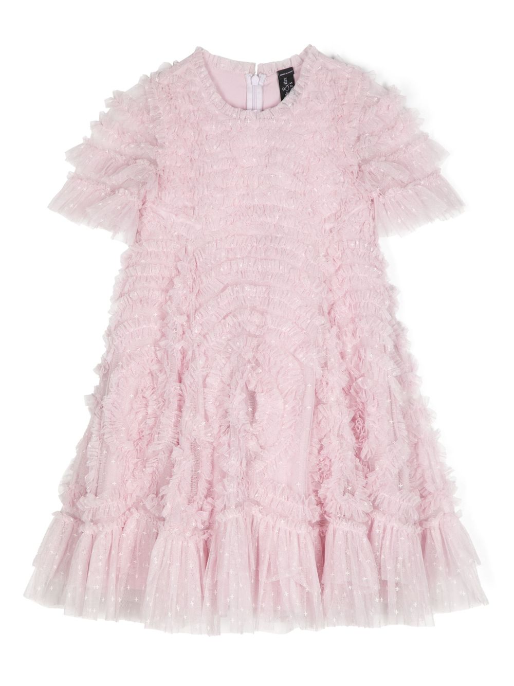NEEDLE & THREAD KIDS Verity 荷叶边薄纱连衣裙 - 紫色