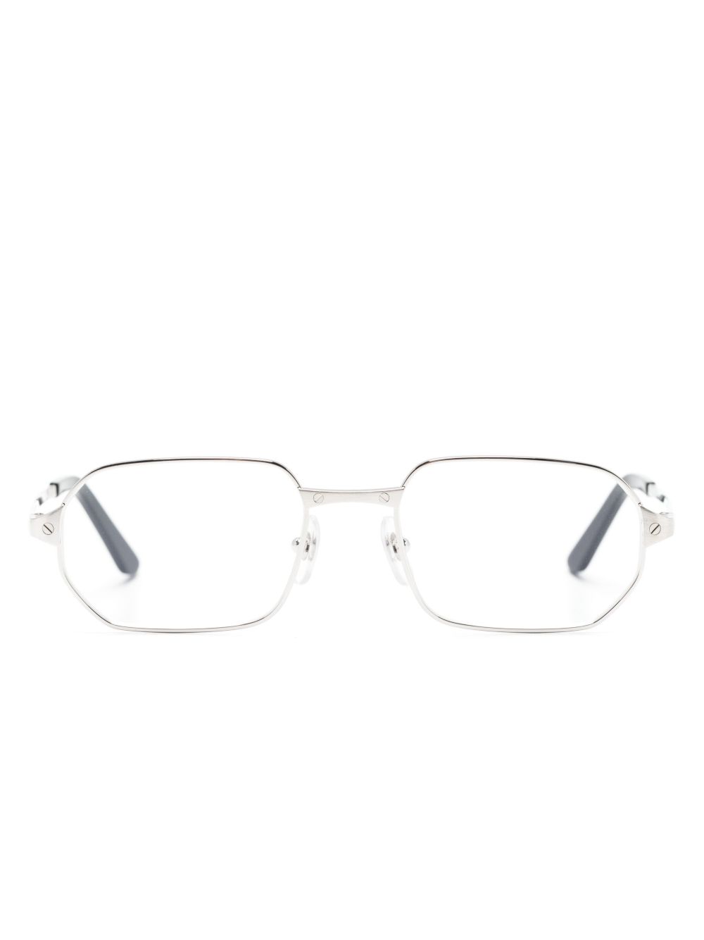 Cartier Eyewear 金属方框眼镜 - 银色
