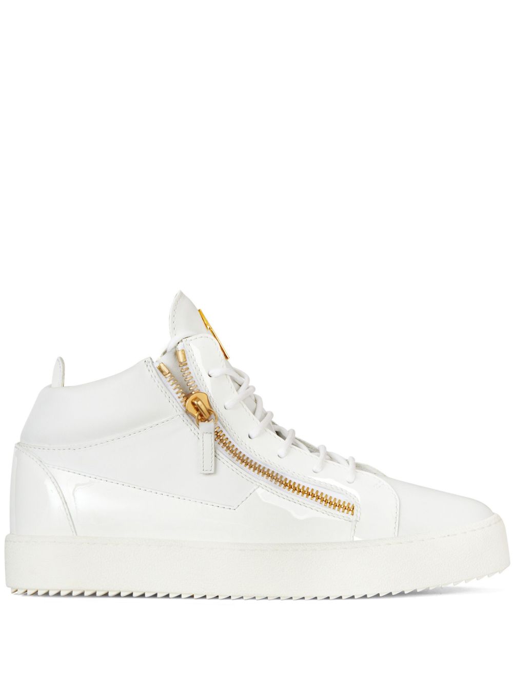 Giuseppe Zanotti 高帮拉链板鞋 - 白色