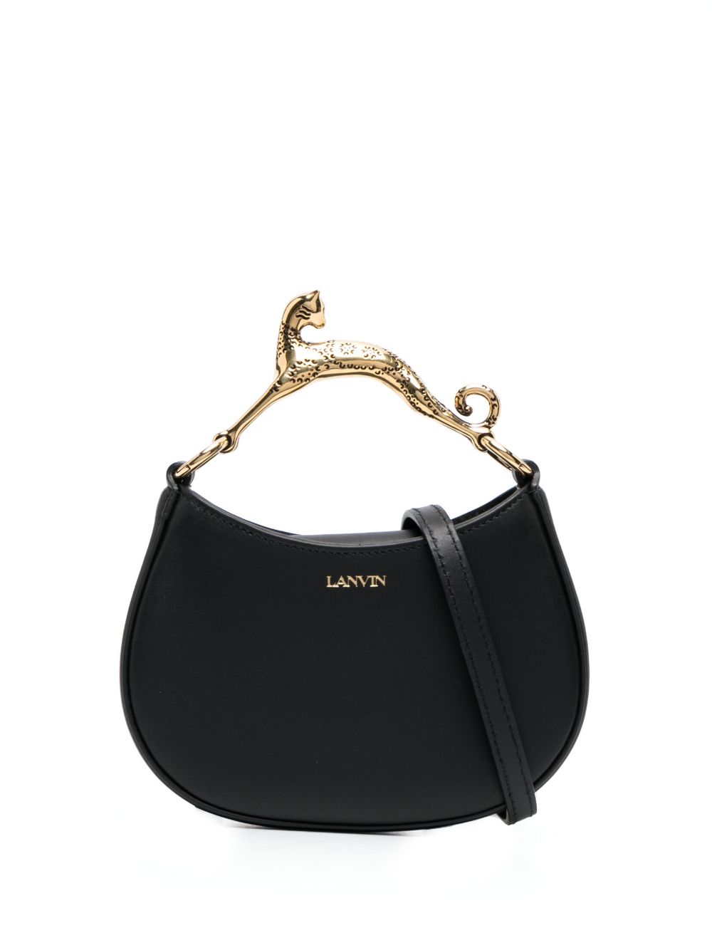 Lanvin Cat 袖珍水饺包 - 黑色
